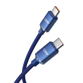 Кабель USB Type C - USB C 120 Вт для iPhone 15 Pro Max, кабель для быстрой зарядки PD и передачи данных для Samsung Xiaomi 14 Oneplus 12 POCO OPPO 0.25m