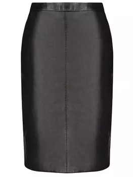 Юбка кожаная SAINT LAURENT