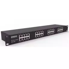 Грозозащита OSNOVO SP-IP16/1000PR 1U для локальной вычислительной сети на 16 портов(скорость до 1000Мб/с) с защитой линий PoE (af/at, методы A+B, конт
