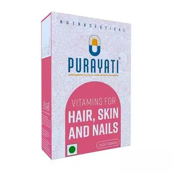 Витамины для волос, кожи и ногтей (60 таб), Vitamins For Hair, Skin And Nails, произв. Purayati