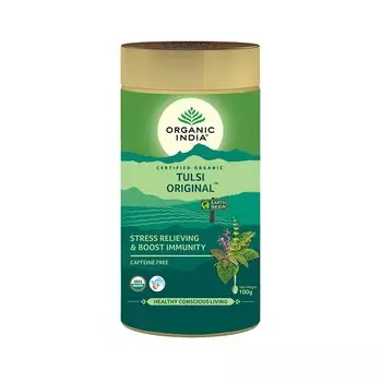 Тулси: чай для снятия стресса и укрепления иммунитета (100 г), Tulsi Original, произв. Organic India