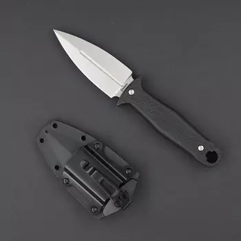 Тактический нож Daggerr Combat, сталь 8Cr14MoV, рукоять FRN, черный