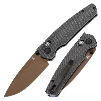 Складной нож Tenable Raven, сталь 14C28N, рукоять микарта, черный