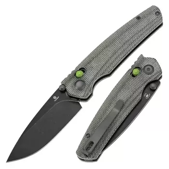 Складной нож Tenable Raven, сталь 14C28N, рукоять микарта, зеленый