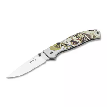 Складной нож Titan drop Frazetta Boker, лезвие сталь 440C, рукоять алюминий