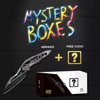 Складной нож WE Knife Arrakis Gray (черный клинок) + НОЖ CIVIVI В ПОДАРОК