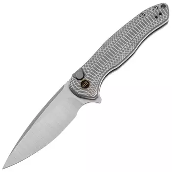 Складной нож WE Knife Button Lock Kitefin, сталь CPM-20CV, рукоять титан