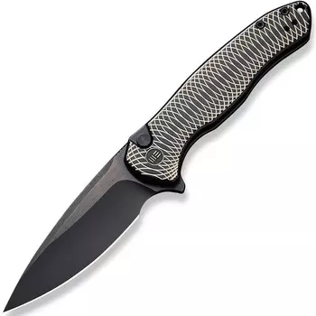 Складной нож WE Knife Button Lock Kitefin, сталь CPM-20CV, рукоять титан