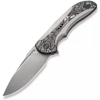 Складной нож WE Knife Equivik, сталь CPM-20CV, рукоять титан/карбон