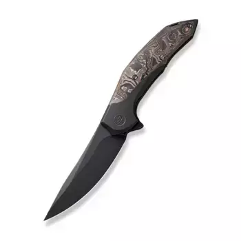 Складной нож We Knife Merata, сталь CPM-20CV, рукоять титан/карбон