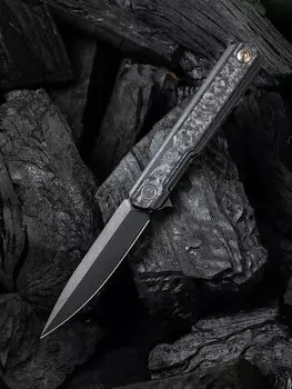 Складной нож WE Knife Peer Black, CPM 20CV, титан/карбон