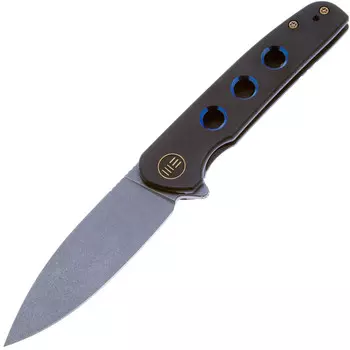 Складной нож We Knife Shakan Black, сталь CPM-20CV, рукоять титан