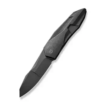 Складной нож We Knife Solid, сталь CPM-20CV, рукоять титан, черный