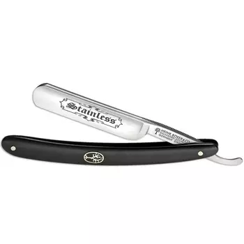 Stainless Black - бритва опасная, 5/8, рукоять пластик, цвет чёрный, нержавеющая сталь