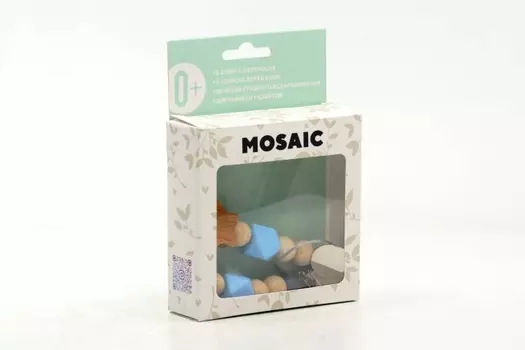 Держатель Mosaic Star д/соски/пустышки голубой