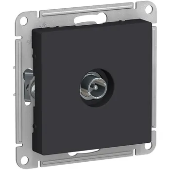 ТВ-розетка проходная (карбон) Systeme Electric AtlasDesign ATN001092