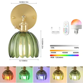 DARHYN Ретро стеклянная настенная лампа RGB