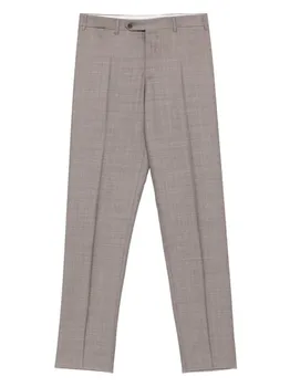 Шерстяные брюки Canali, коричневый