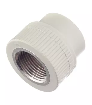 Муфта полипропиленовая FV-Plast 32 мм х 1 ВР(г) серая (217032)