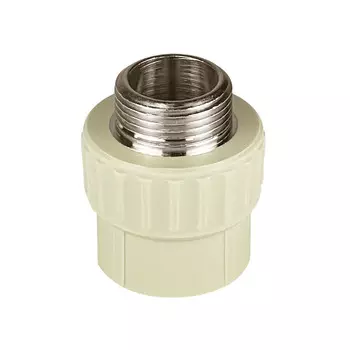 Муфта полипропиленовая Valfex 20 мм х 3/4 НР(ш) серая (10130120Г)