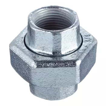 Муфта разъемная Gebo Platinum (330-5V) 3/4 ВР(г) х 3/4 ВР(г) с накидной гайкой чугунная оцинкованная