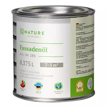 Масло GNature Fassadenl для наружных деревянных поверхностей серебро 0,375 л