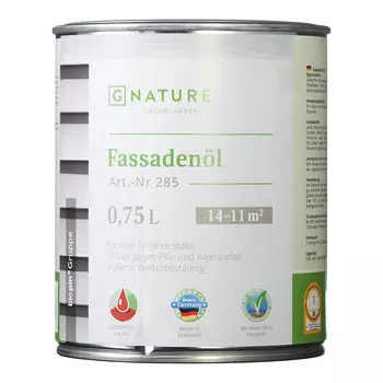 Масло GNature Fassadenl для наружных деревянных поверхностей серебро 0,75 л