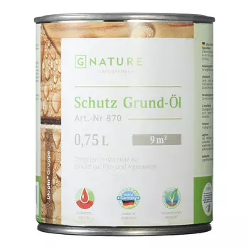 Масло-грунт GNature Schutz Grund-l для наружных деревянных поверхностей бесцветный 0,75 л