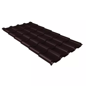 Металлочерепица 1,18х1,15 м 0,5 мм Grand Line Классик коричневая RAL 8017 rooftop matte