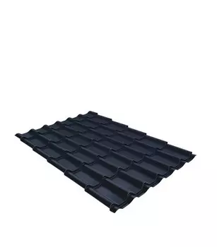 Металлочерепица 1,18х3,6 м 0,5 мм Grand Line Классик графитово-серая RAL 7024 матовая satin matt
