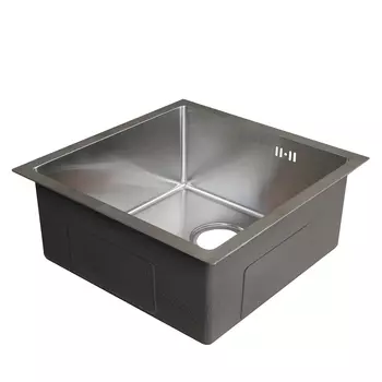 Мойка для кухни Mixline Pro 45х45х20 см врезная с сифоном сталь сатин (547225)