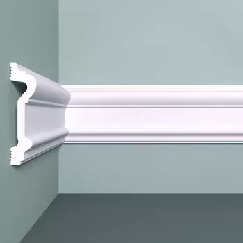 Молдинг из экополимера ударопрочный 90х23х2000 мм под покраску Bello Deco XPS M 1 белый
