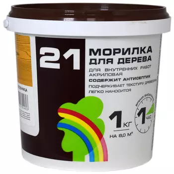 Морилка Радуга ВДАК водная антисептическая лиственница 1 кг