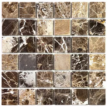 Мозаика Mir Mosaic Natural Adriatica коричневая 01 из натурального камня 305х305х7 мм глянцевая