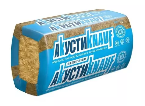Утеплитель звукоизоляционный Knauf АкустиKnauf 50х610х1230 мм 16 шт/уп, 12 м2, 0,6 м3