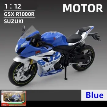 1/12 Suzuki GSX-R1000R литой гоночный мотоцикл модель имитация литой металл уличный спортивный мотоцикл модель коллекция детский подарок синий