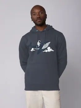 Толстовка wat? Apparel Sweatshirt Spacewhale, цвет India Ink Grey