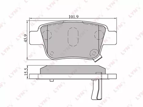 Тормозные колодки дисковые LYNXAUTO BD-7539