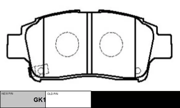 Тормозные колодки дисковые CTR GK1021