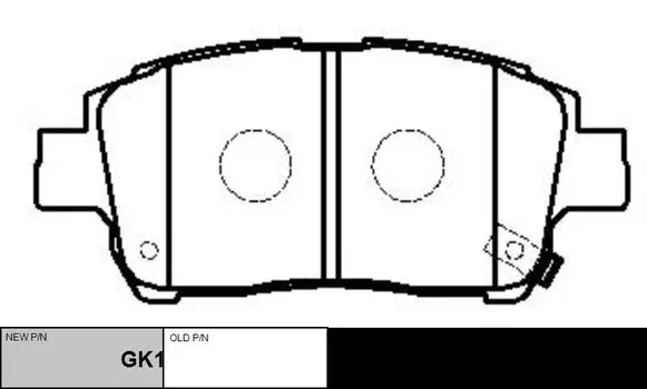 Тормозные колодки дисковые CTR GK1022