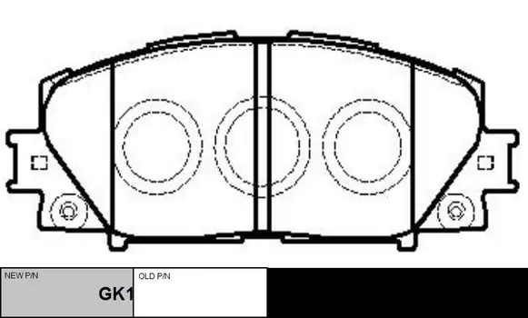 Тормозные колодки дисковые CTR GK1081