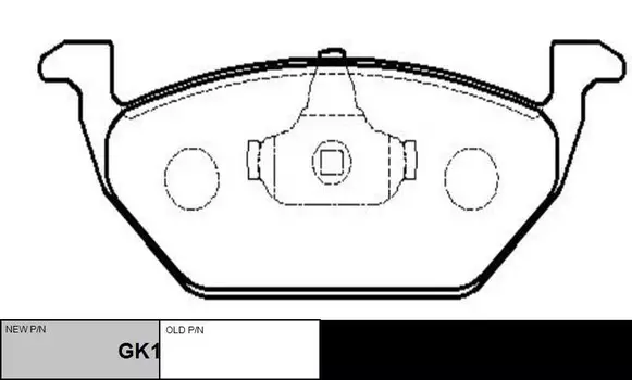 Тормозные колодки дисковые CTR GK1231