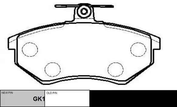 Тормозные колодки дисковые CTR GK1240