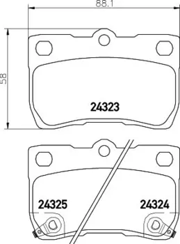 колодки дисковые задние! 88.3x15.5x58.2\ Lexus GS 450h/460/IS 2.5/2.2D 05>