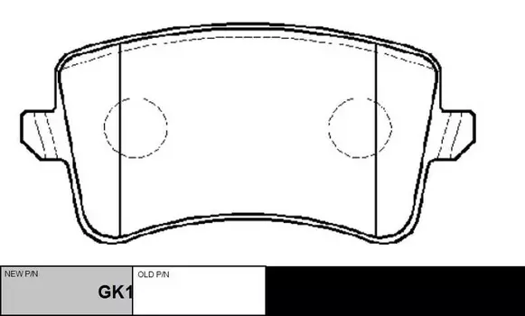 Тормозные колодки дисковые CTR GK1318