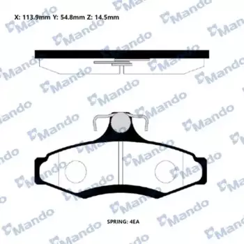 колодки дисковые задние!\ Daewoo Leganza 2.0i/2.2i16V/Nubira 2.0i 16V 97-03
