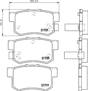 колодки дисковые задние!\ Honda Accord 1.8-2.3/2.0TD 90-99, Rover 600 1.8-2.3 93>