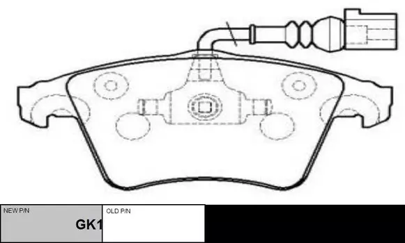 Тормозные колодки дисковые CTR GK1258