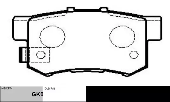 Тормозные колодки дисковые CTR GK0335