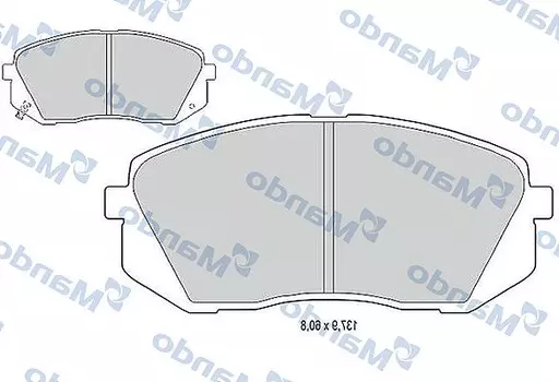 Тормозные колодки дисковые MANDO MBF015235